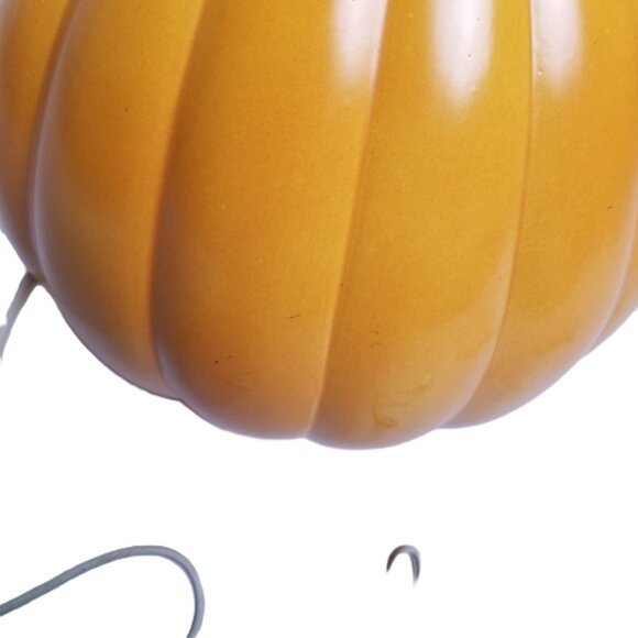 Ceramic Halloween Pumpkin Orange BOO Light Up Decoration Jack O Lantern Vintage - Picture 8 of 13